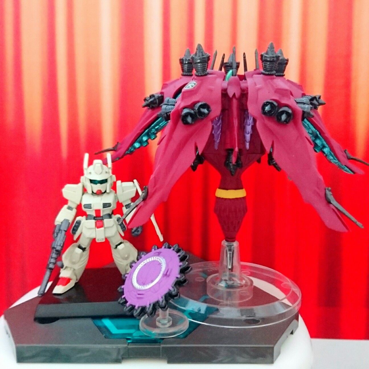 組立済　ラフレシア (通常ver. ＆ ロッド展開ver.)　コンバージ ガンダム食玩ポータル FW GUNDAM CONVERGE EX24 ラフレシア
