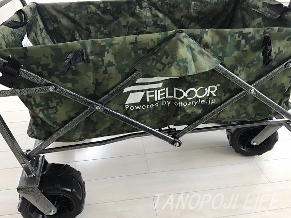 FIELDOOR キャリーカート キャリーワゴン 折りたたみ 迷彩 カモフラ