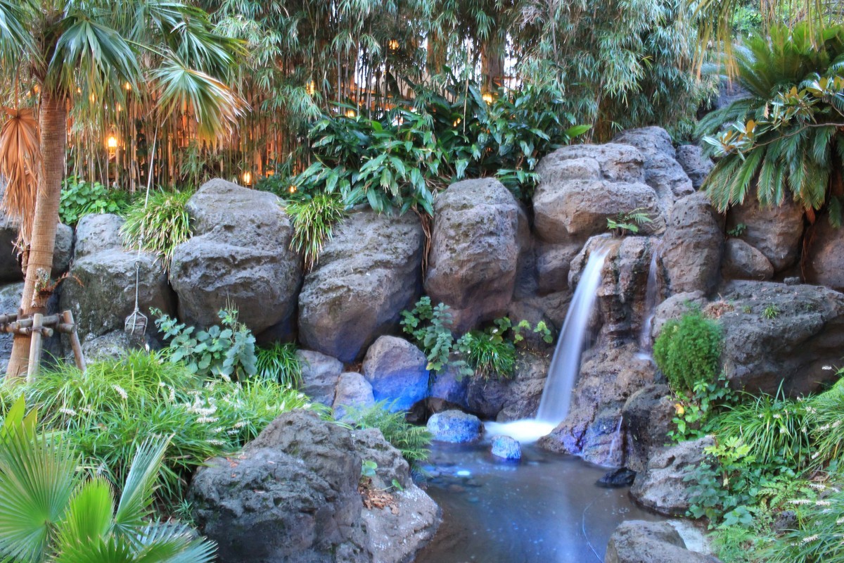 ディズニーランドの滝