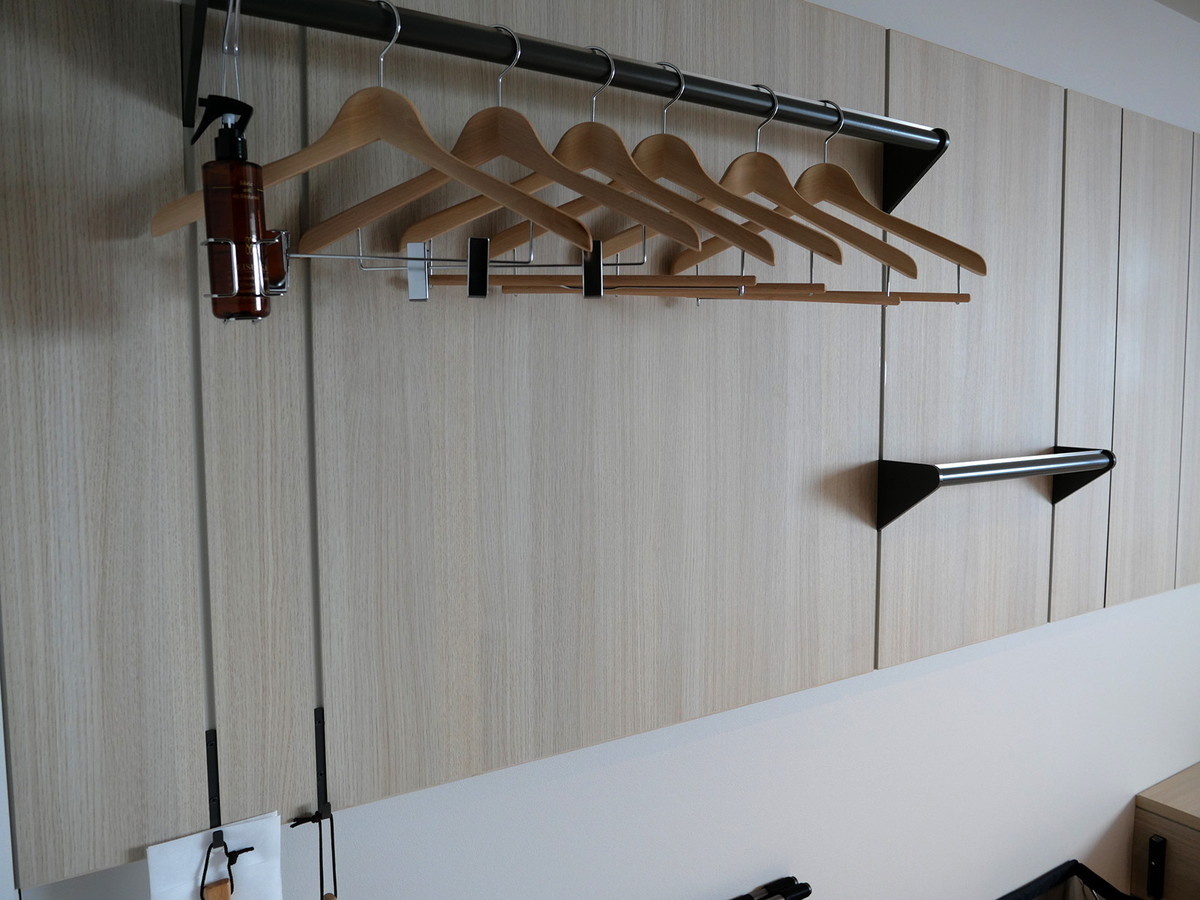 ハンガー類のは高い位置にあるので車イスからは届かないかも