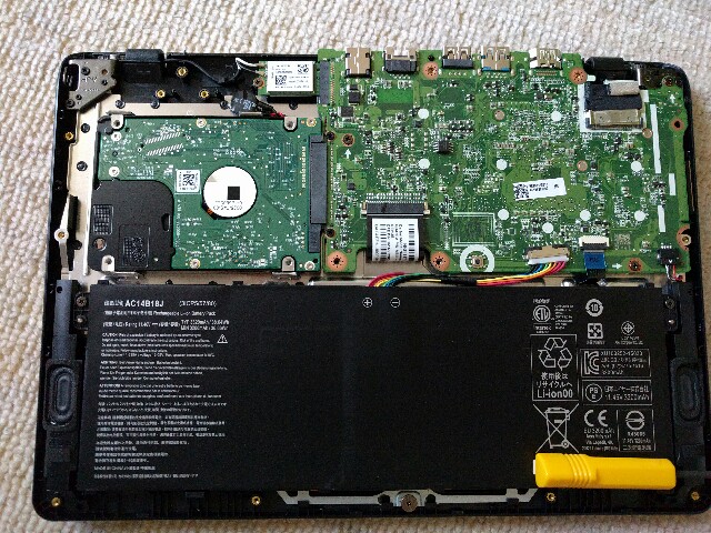 acer es1-131分解 - ヘ音記号のひとりごと