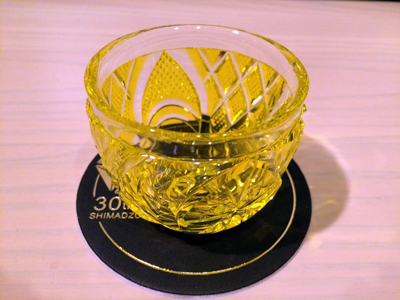 黄色の薩摩切子