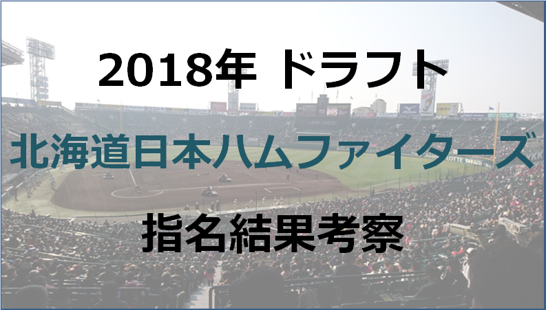 ドラフト18 日本ハムの指名結果と考察 データで語るドラフト 育成論