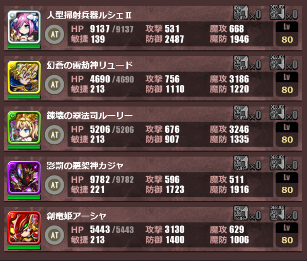 レア　ルシード・ロスヴァイセ編成