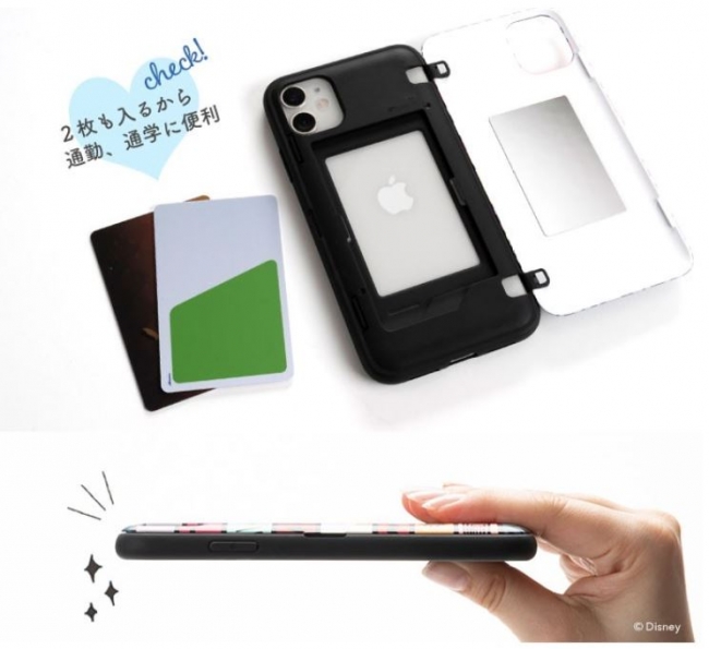 便利とカワイイのいいとこ取り カード収納型ミラー付きスマホケースにディズニーキャラクターの新デザイン登場 Hamee株式会社