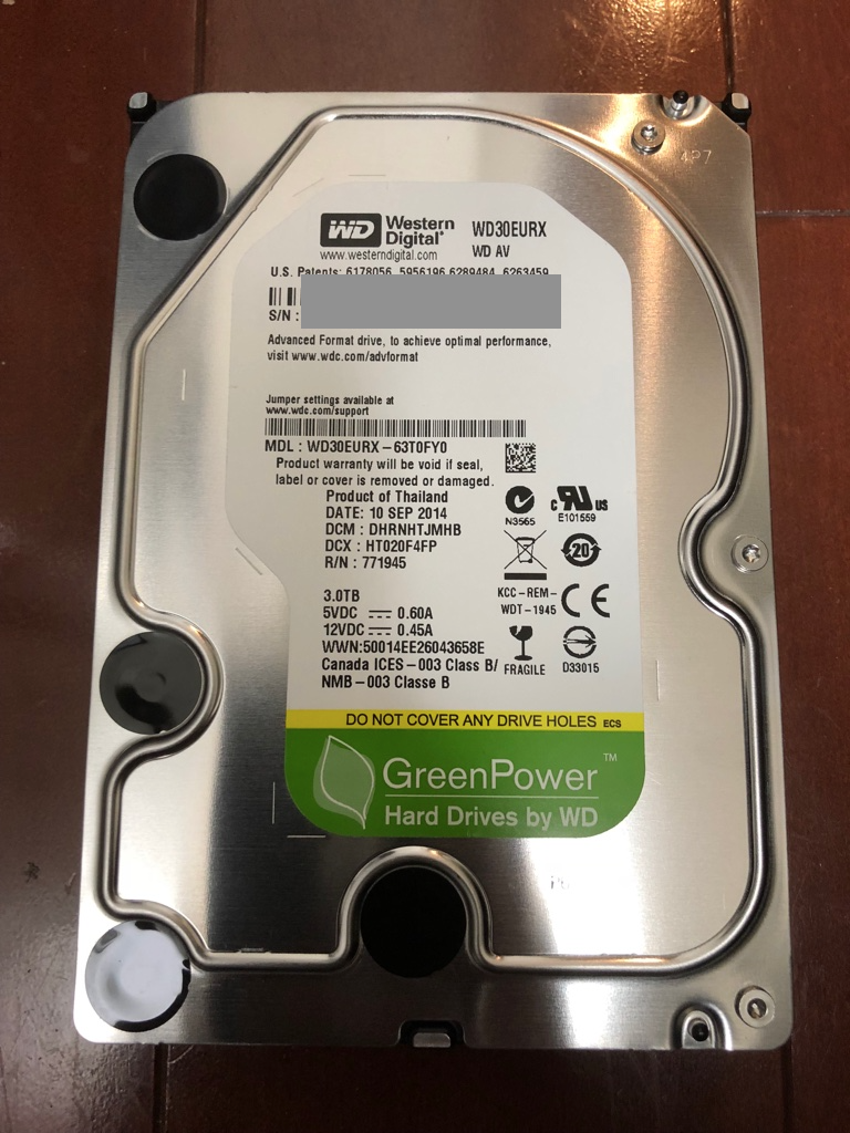 REGZAタイムシフト用HDD AVHD-ZRC7 の内蔵HDDを交換してみた