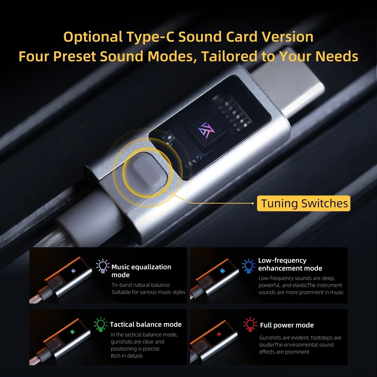 Type-C コネクタと Tuning Switch