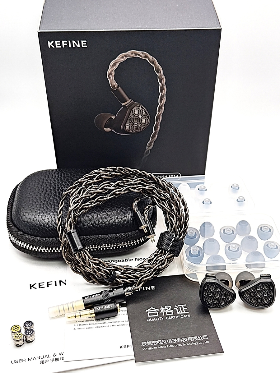KEFINE Arnar レビュー｜14.5mm平面駆動＋Knowles BA、3種ノズルと交換