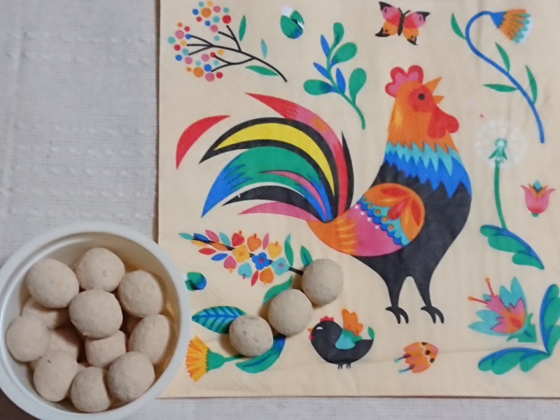 きなこ大豆のおかし　全量を並べる