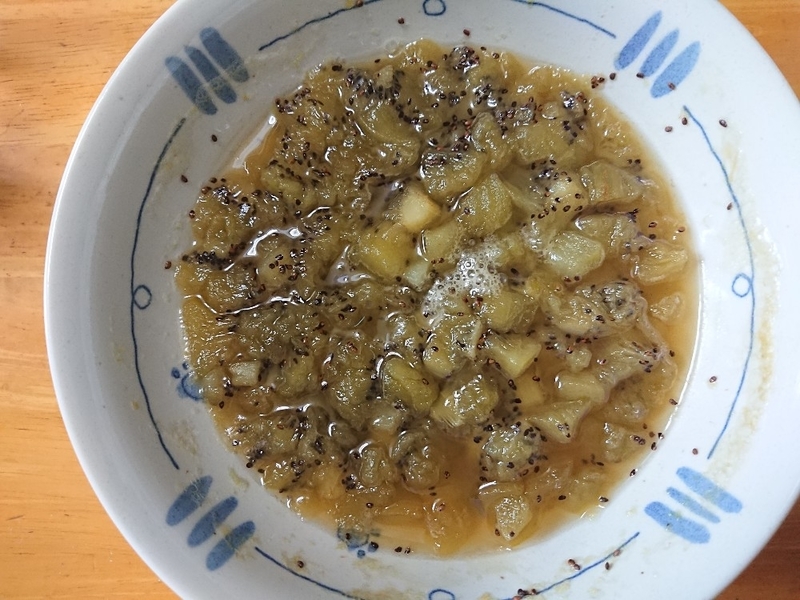 加熱したキウイ