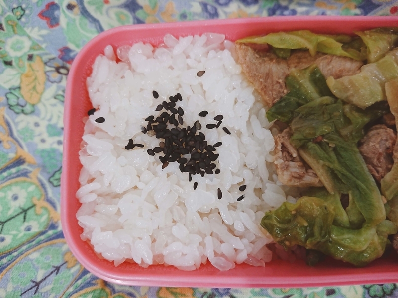 お弁当に入れた50RICE