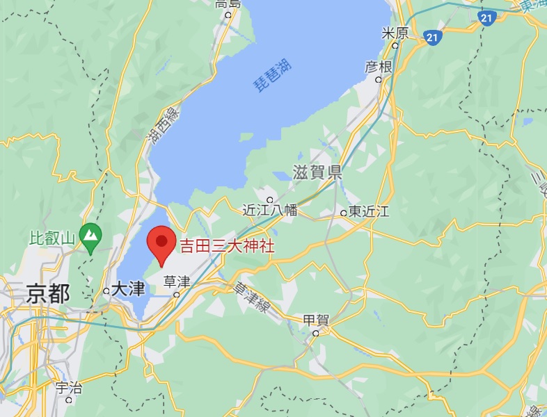 三大神社の地図