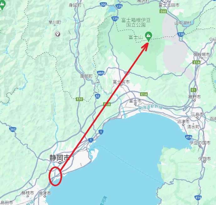 左富士が見える位置