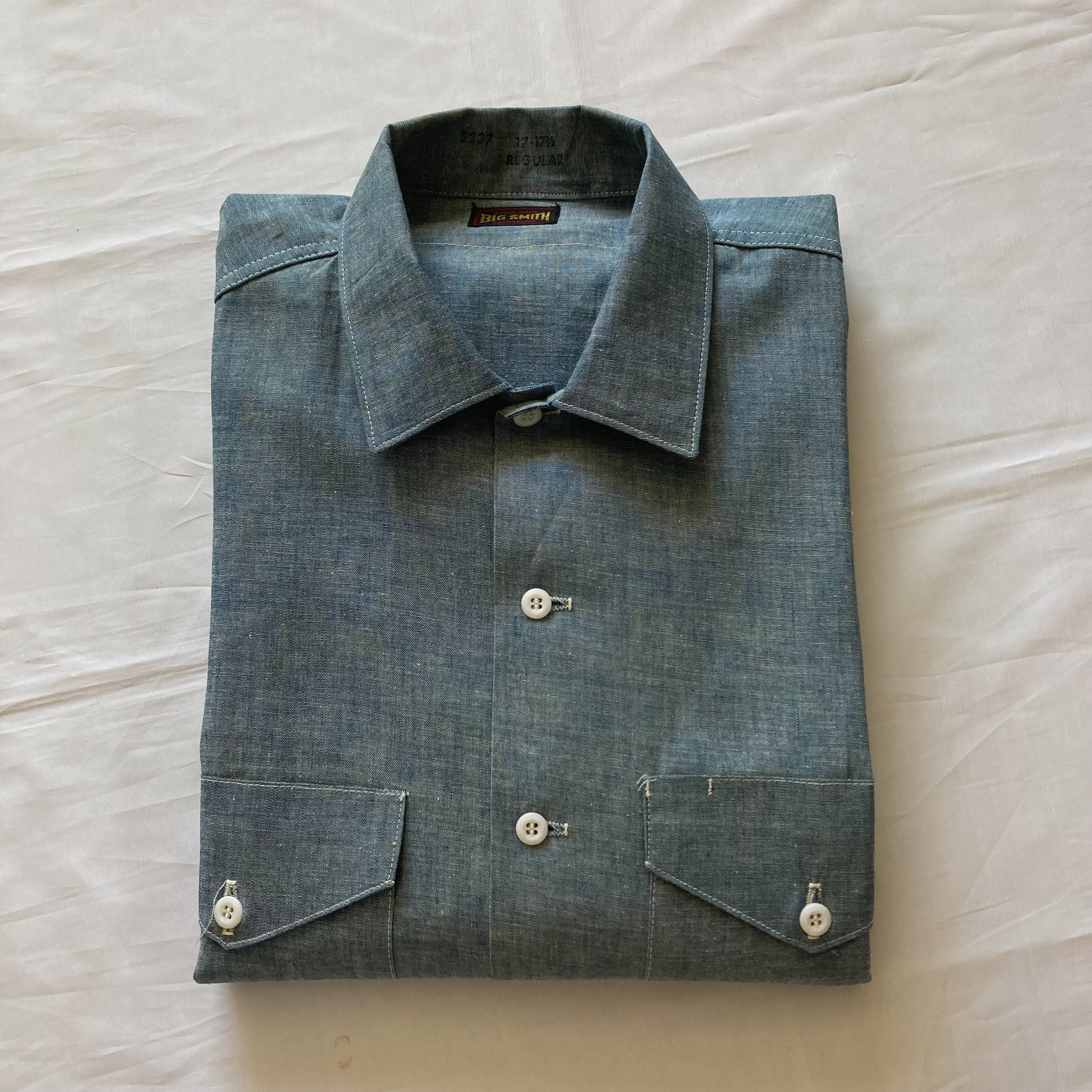 50’s BIG SMITH グレーシャンブレーシャツ 1294 デッドストック シャンブレーシャツ③ 50's deadstock