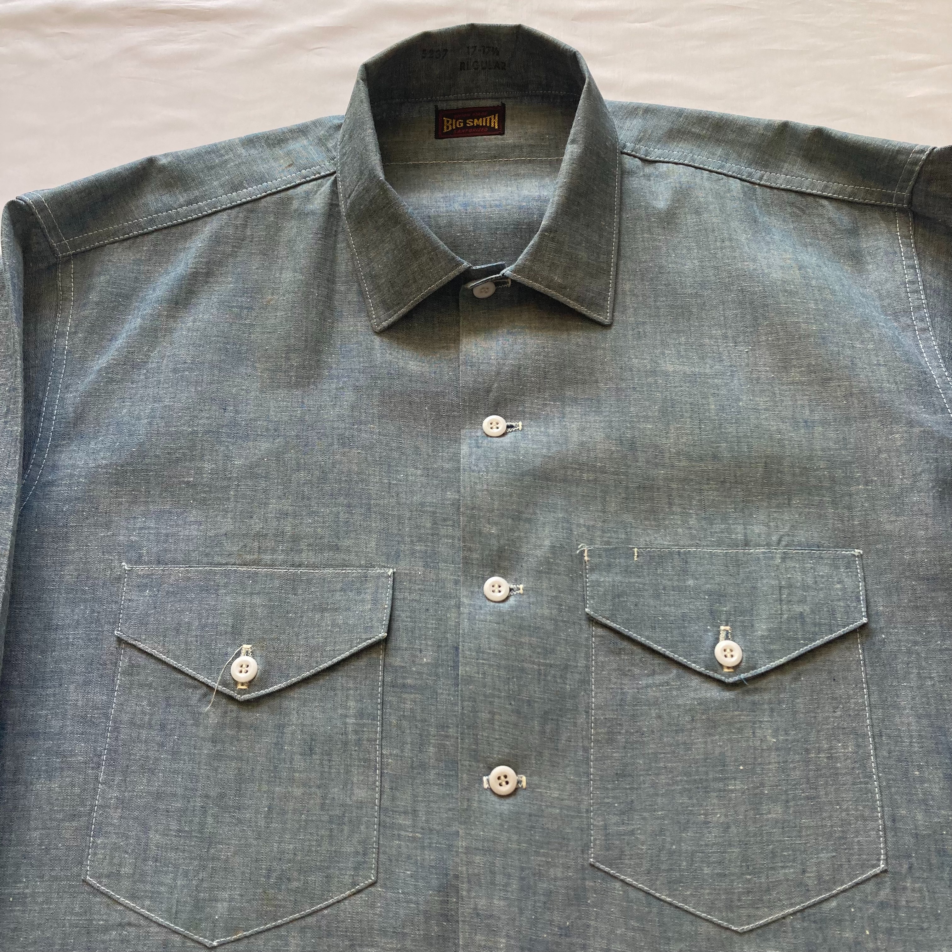 50’s BIG SMITH グレーシャンブレーシャツ 1294 デッドストック シャンブレーシャツ③ 50's deadstock