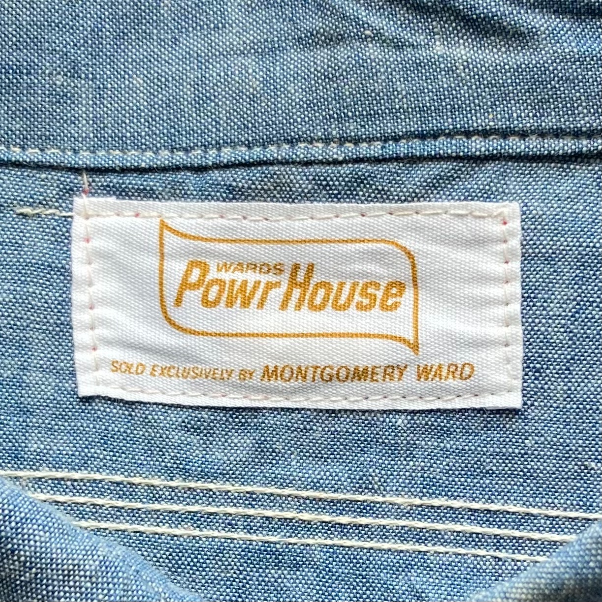 50年代パワーハウス ベンチレーション付きシャンブレー 状態良好 ヴィンテージ 50年代パワーハウス ベンチレーション付きシャンブレー 状態良好