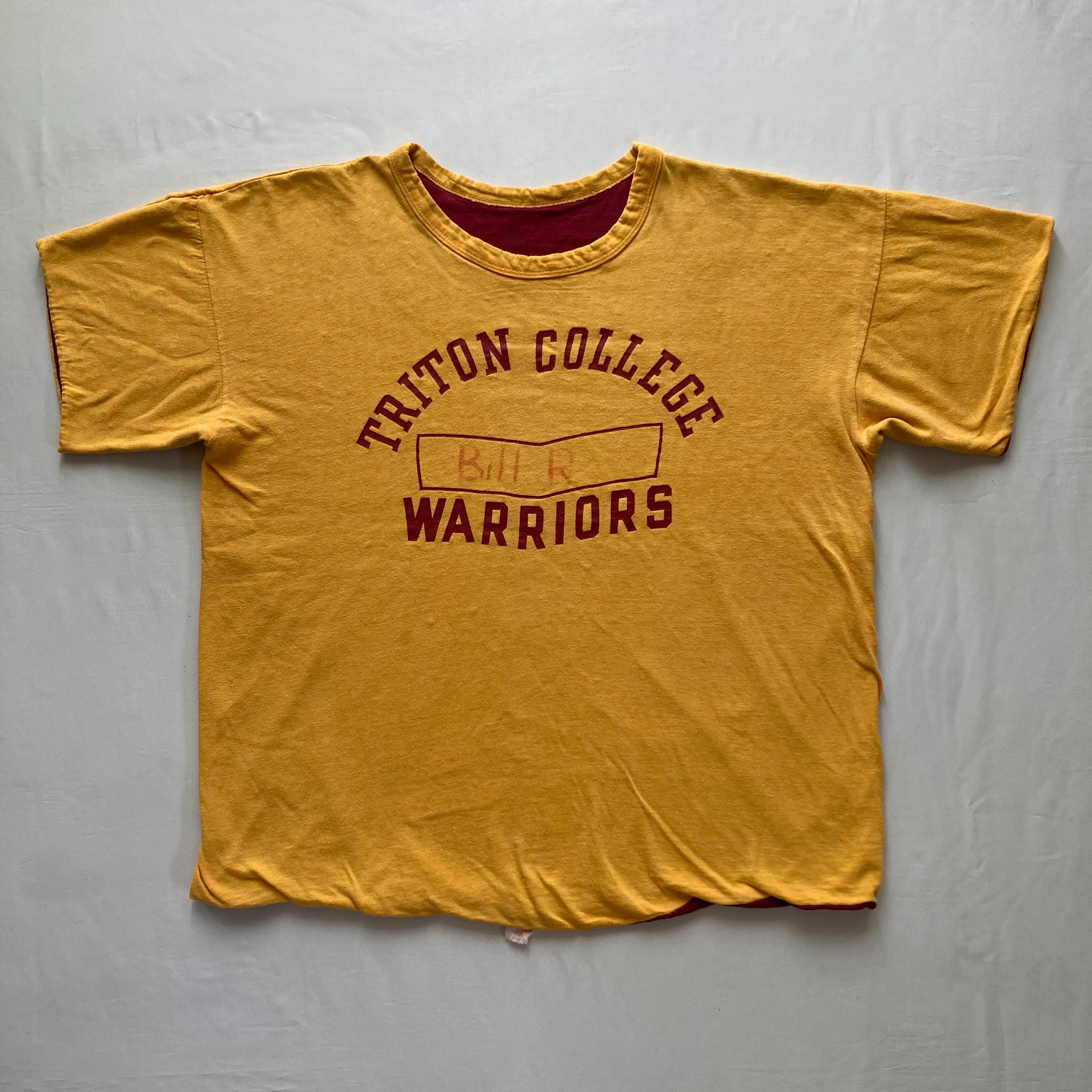 Champion Tシャツ イエロー/マルーン リバーシブル 1823 レアカラー 60's チャンピオン リバーシブルTシャツ