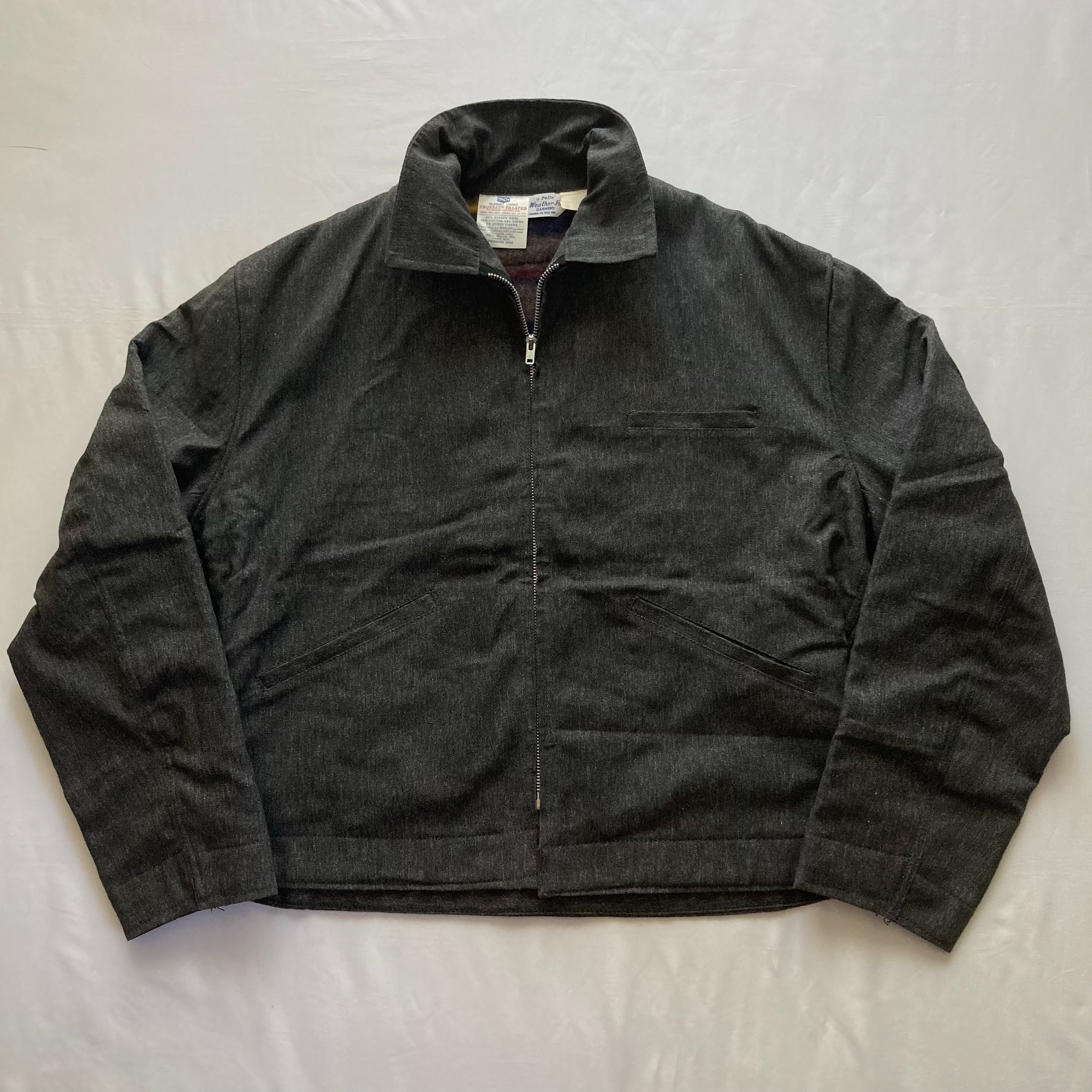 1940s SPILAG ヴィンテージ ブラックシャンブレー ジャケット 古着 1940s SPILAG ヴィンテージ ブラックシャンブレー ジャケット 古着