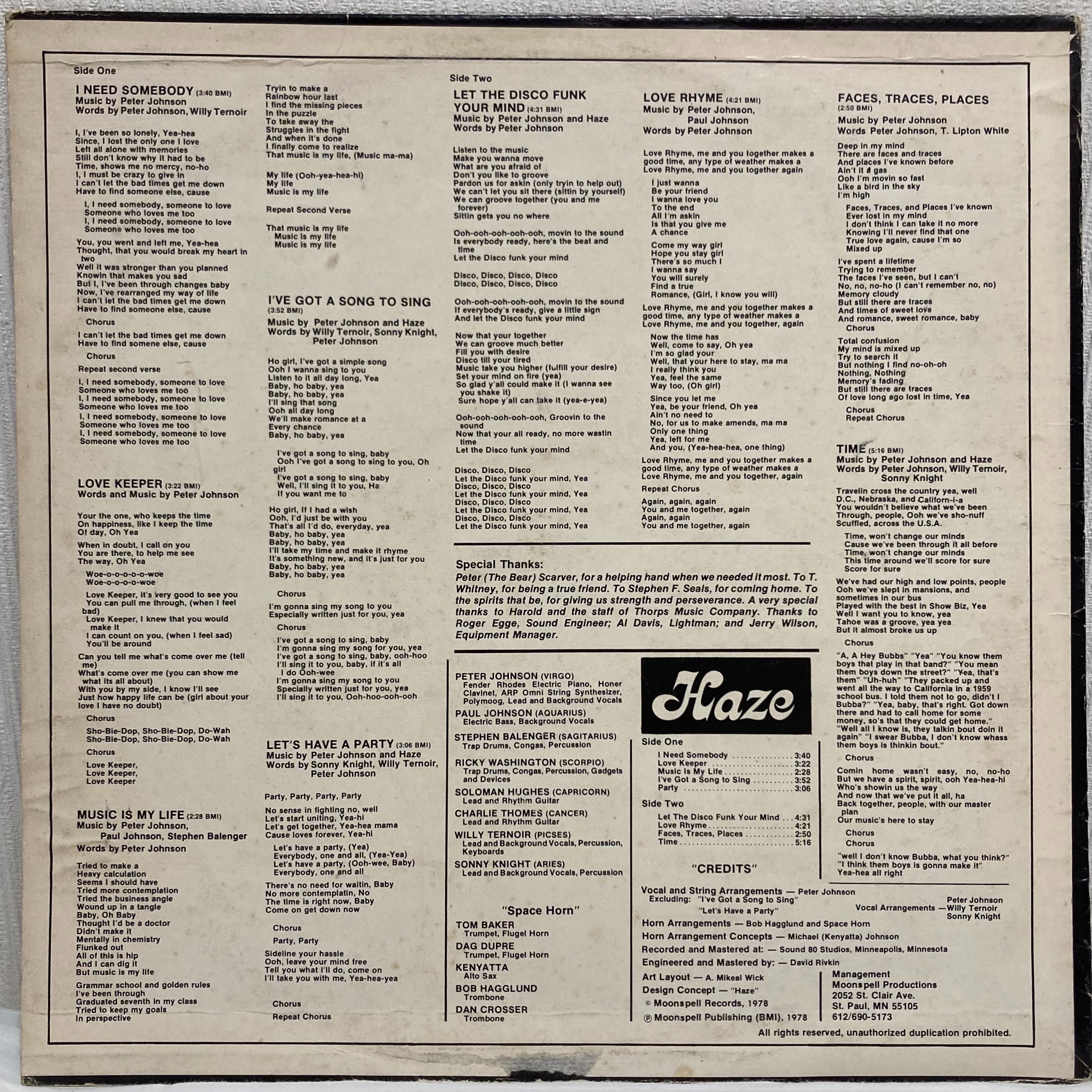 2277 発掘 ローカル モダンソウルの隠れた名盤 70's Haze Modern Soul