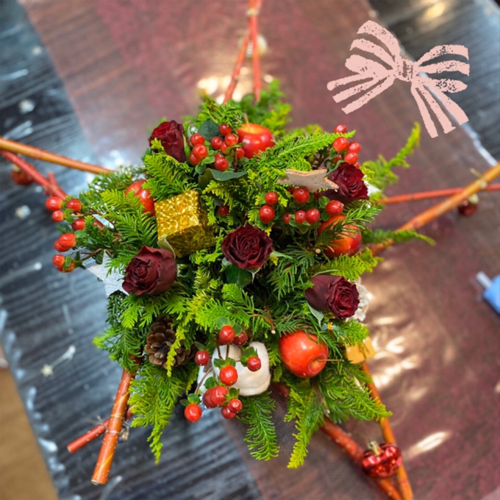 クリスマスアレンジメント2 花工房nanaブログ