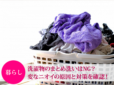 洗濯物のまとめ洗いはng 変なニオイの原因と対策 一人暮らしの洗濯頻度はどれくらい はなのあ流儀