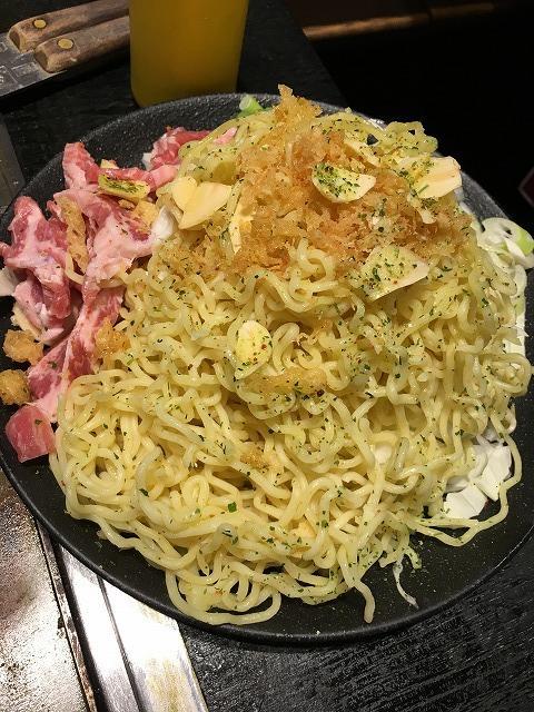 ソラマチダイニング イベリコ豚塩焼きそば