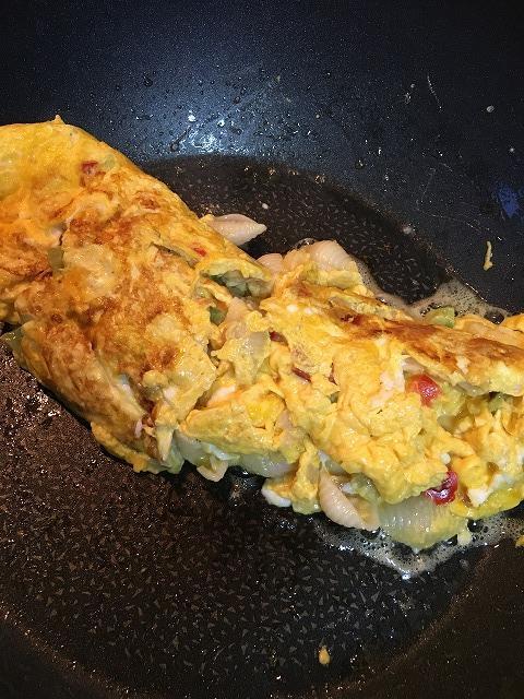 彩りサラダ野菜ミックスを使った厚焼き玉子2