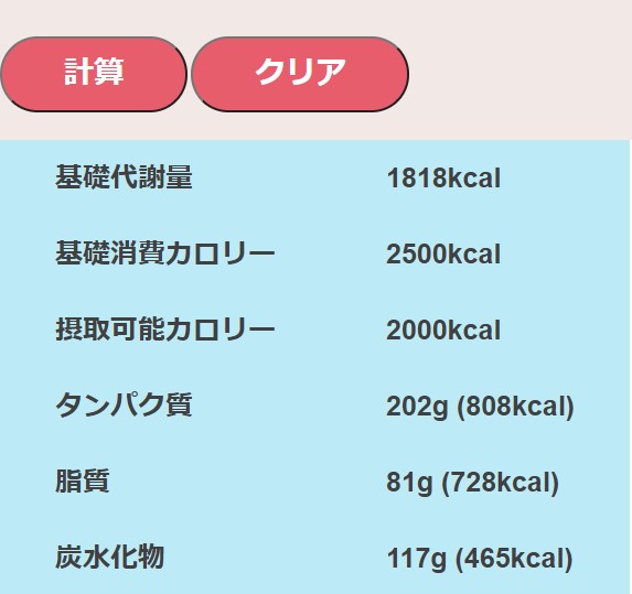 PFCバランスの計算