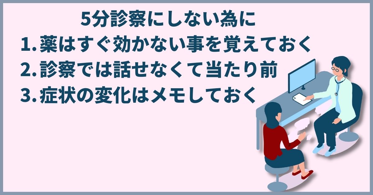 心療内科の診察時間を5分で終わらせない為に