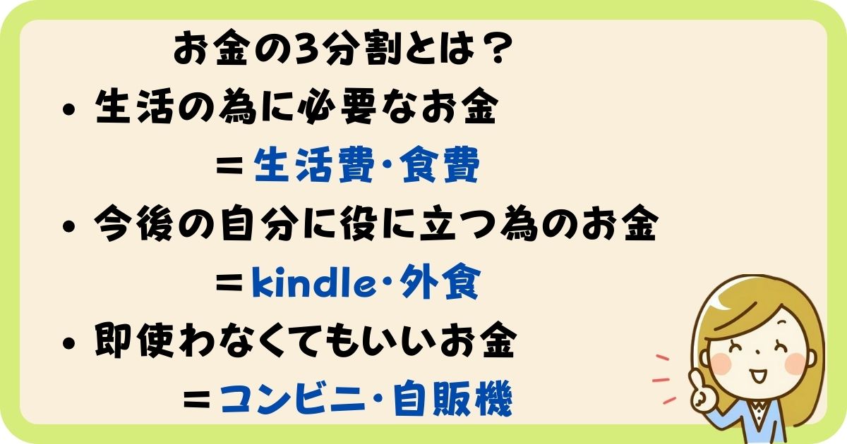 お金の三分割とは？