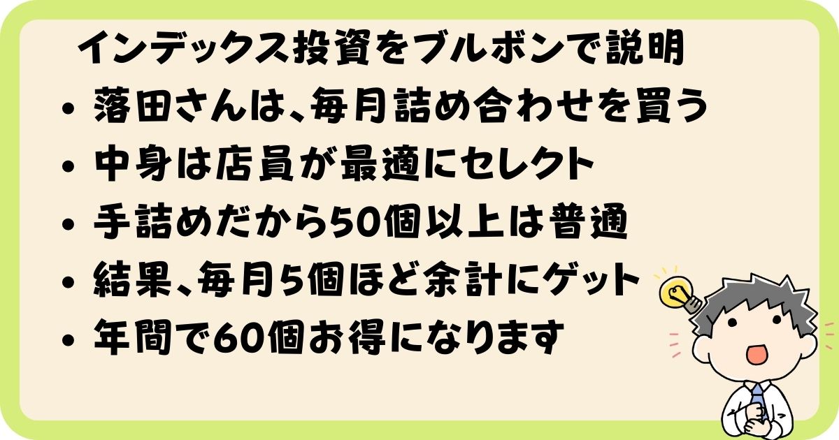 インデックス投資をお菓子で説明