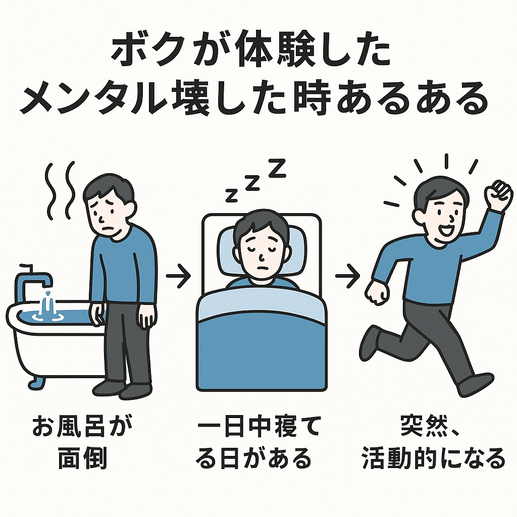ボクが体験したメンタル壊した時あるある