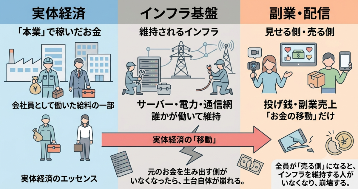 皆が副業や動画配信に走るとどうなる？