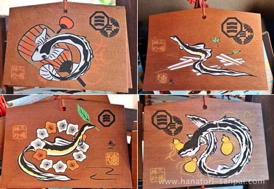 三嶋神社のウナギの絵馬いろいろ