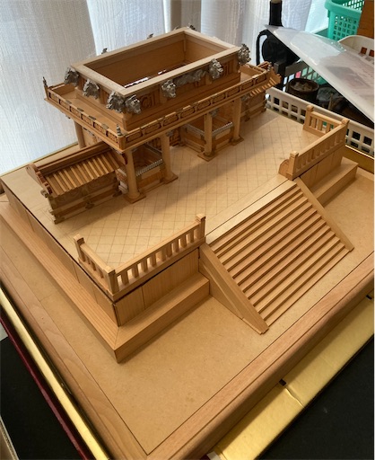 未組立 イマイ 日光東照宮 陽明門 1/50 木製建築模型 白木造り