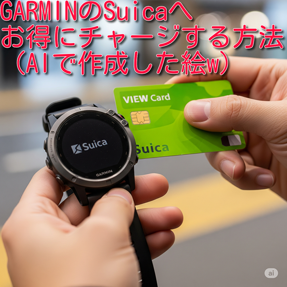 GARMINSuicaチャージでJREポイントを貯める方法はVIEWカード経由