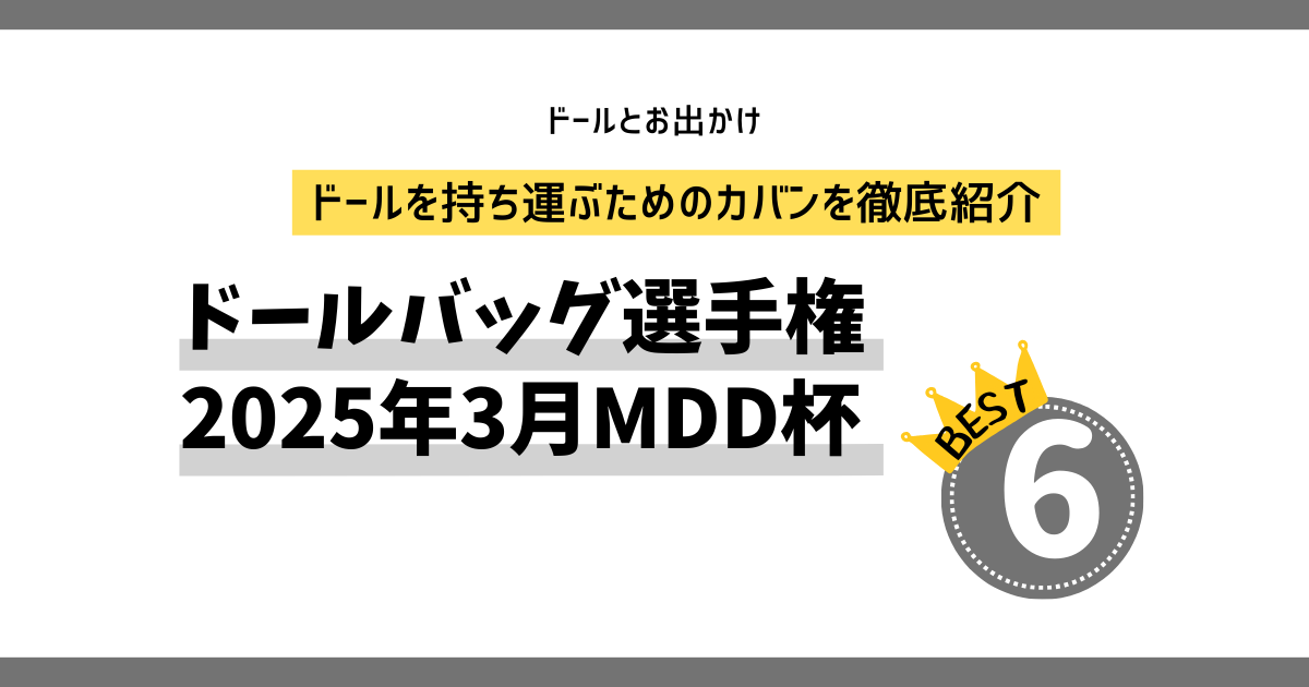 野外撮影の必需品「ドールバッグ（持ち運び用）」選手権【2025年