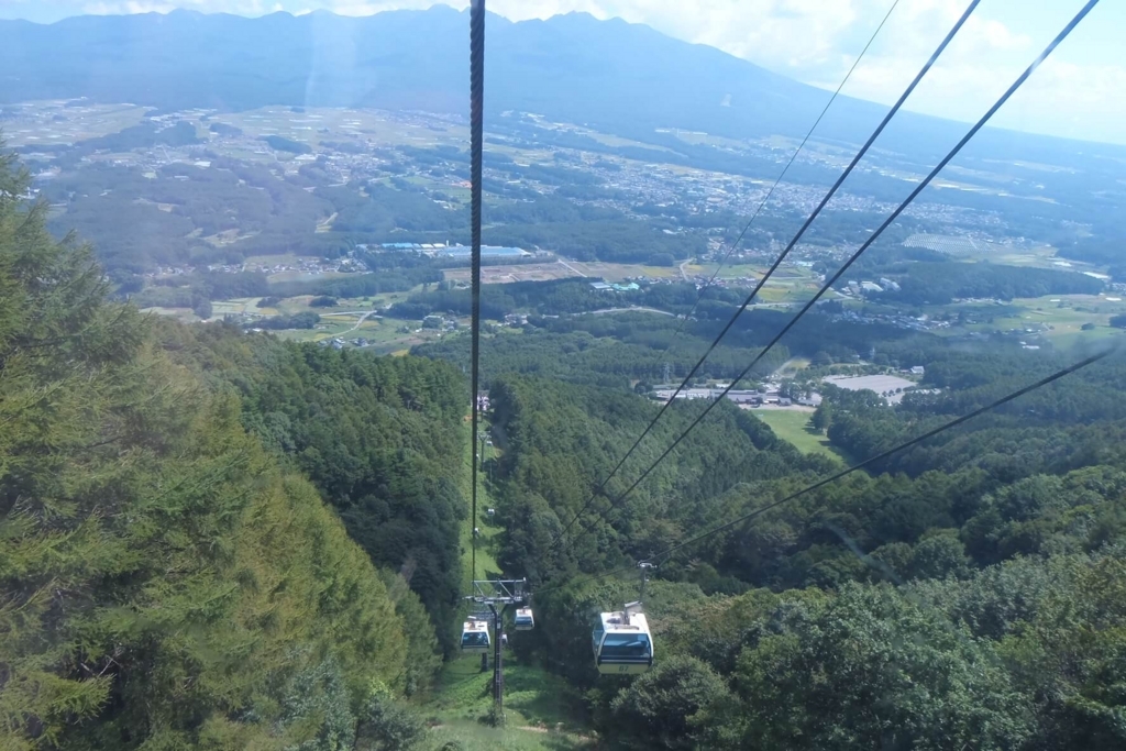 入笠山:ゴンドラからの風景