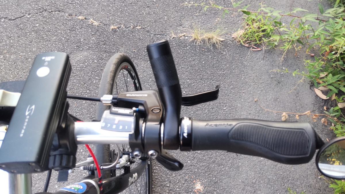 クロスバイクのハンドルにバーエンドを取り付ける - はのたか