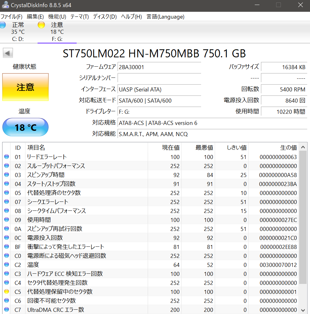 1万時間使用したHDDがぶっ壊れ(かけ)たのでSSDに交換しました