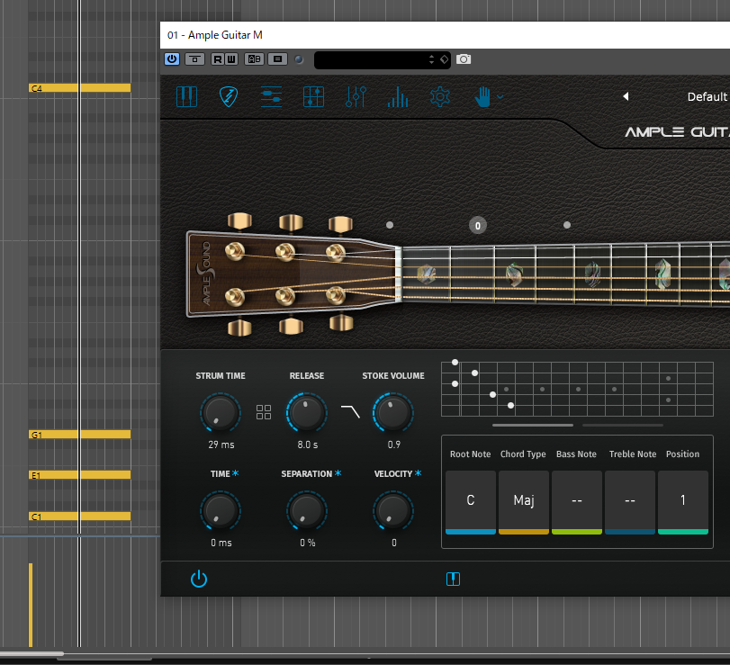 AmpleGuitarストローク