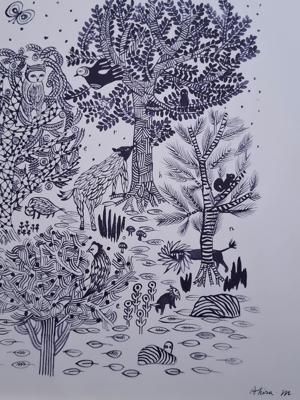 アート作品に感動！皆川明のポスター ミナペルホネンポスターに合わせ