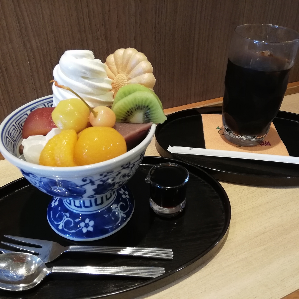 あんみつとアイスコーヒー