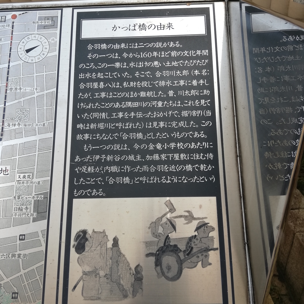 かっぱ橋の由来の碑