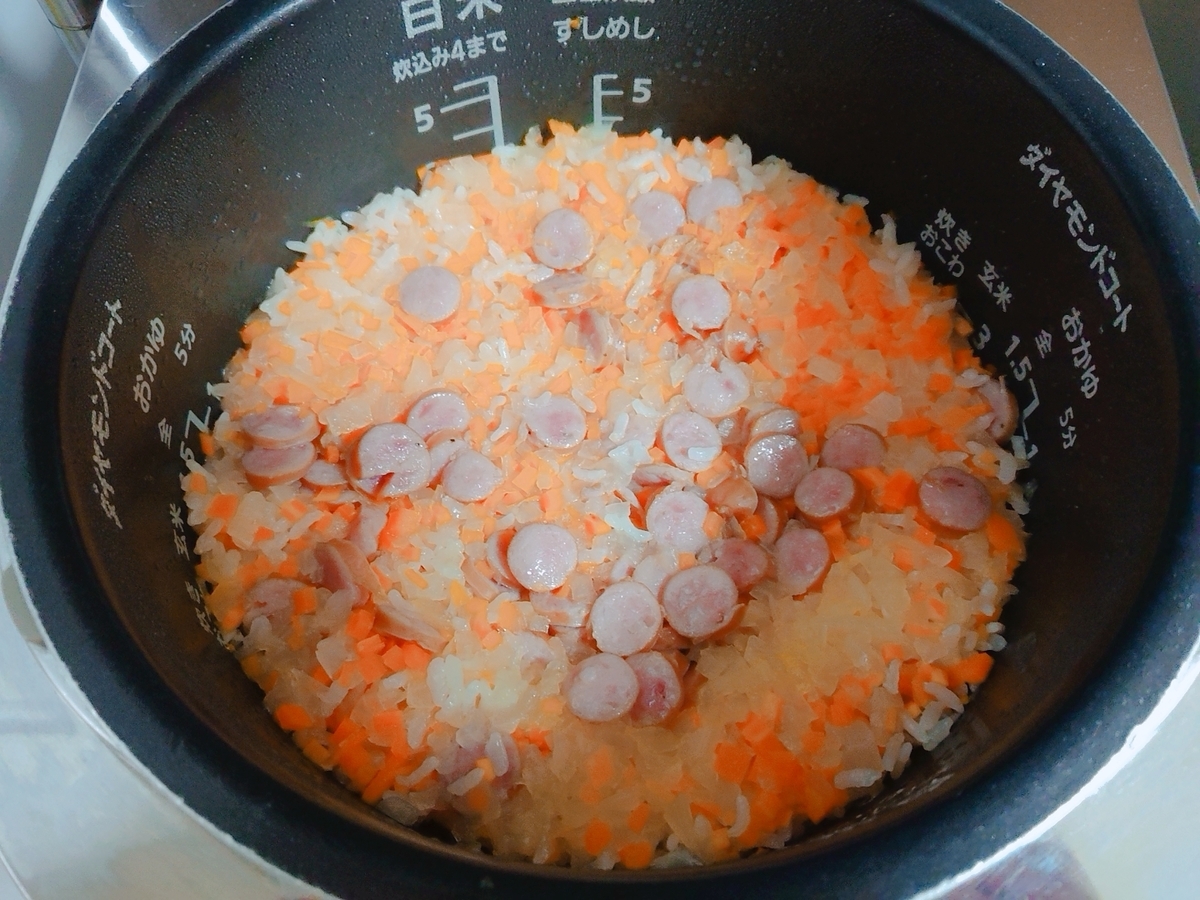 炊飯器ピラフ作り方