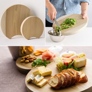 三日月まな板セット