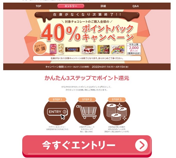 カウネット 40％ポイントバック