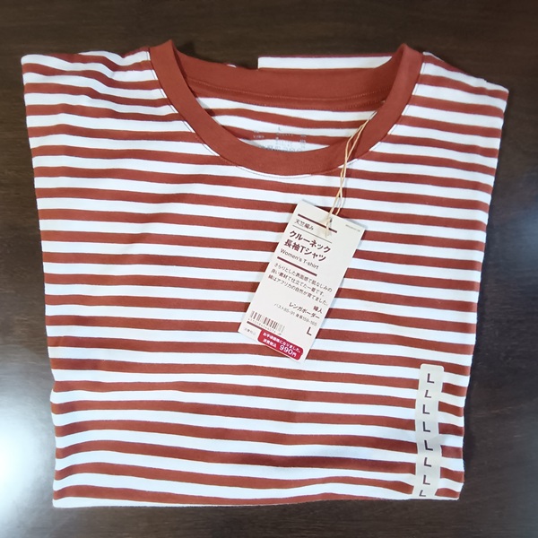 無印良品　天竺編みクルーネック長袖Ｔシャツ