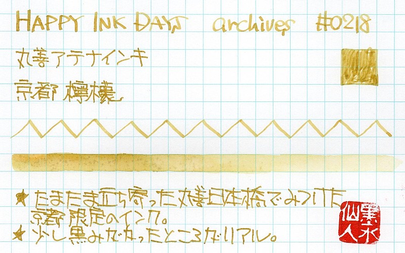 グランドホールセール 0218 丸善アテナインキ 京都檸檬 - HAPPY INK DAYS archives 筆記具