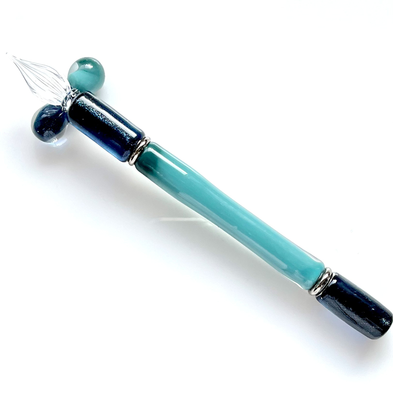 シンプルなターコイズのガラスペン - HAPPY STATIONERY WEEKENDS